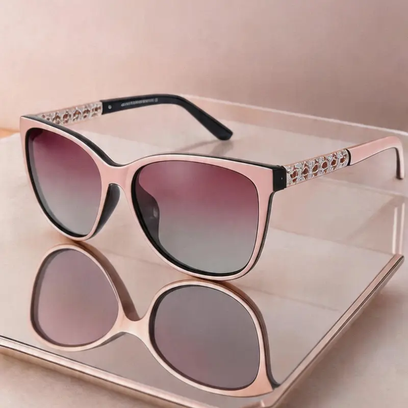 Women's Fashionable Polarized Square Frame Sunglasses, Outdoor Versatile Trendy Sun Glasses, Trendy Fashion Shades, Casual Stylish Glasses, High Quality Sunglasses for All Seasons, Ideal for Driving, Travel and Beach