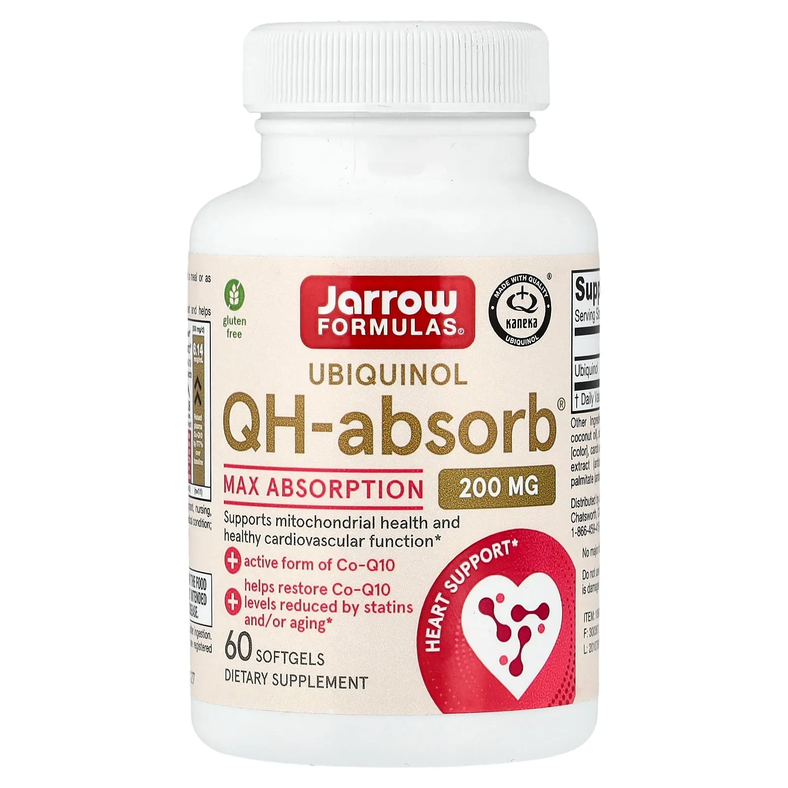 Jarrow Formulas Ubiquinol, QH-Absorb, Max Absorption, 200 mg, 60 Softgels