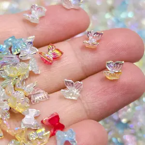 Resin Butterflies for Nail Art - Customizable Design for DIY Projects and More custom hand cute charm pink friday winter season easy diy acrylic christmas nail resin craft fast shipping short woman girl mixshape