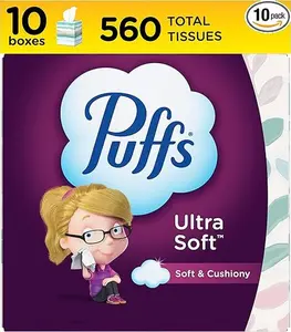 Puffs Ultra Soft Non-Lotion Tissues, 10 Cubes, 56 Tissues Per Box