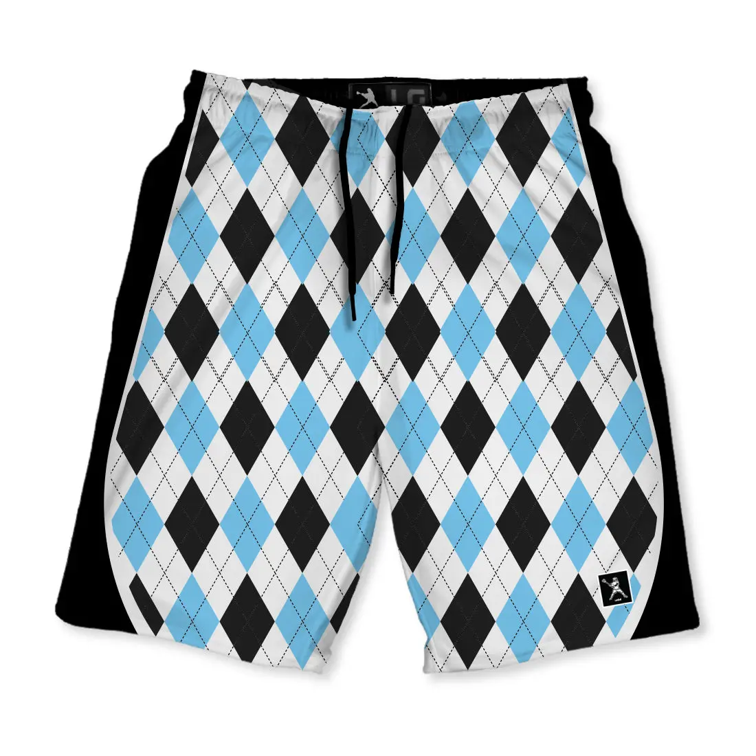 Carolina Argyle Design Men's Athletic Fit Sports Shorts - Quick Dry, Breathable, Adjustable Waist Drawstring, Ideal for Lacrosse Play