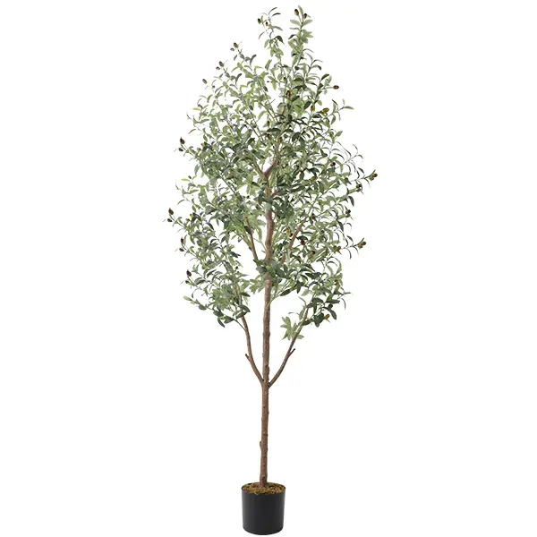 6FT Artificial Olive Tree - Lifelike Faux Olive Tree for Indoor & Outdoor Spaces, Realistic Foliage & Fruits, Durable & Safe Decor Decorative Plants Ornaments