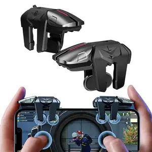 Pubg Mobile Controller Compatible with iPhone Android iPad, 4 Finger Trigger for Call of Duty Fortnite Knives Out Survival Rules