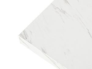 DWVO Gold Console Table with LED Lights, White and Gold Entryway Table, Modern Narrow Sofa Side Foyer Accent Table with Faux Marble Top Luxury for Hallway, Living Room