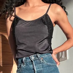 1990s Black Stretch Camisole Lingerie Underwear