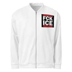 FCK ICE Unisex Bomber Jacket - Abolish ICE & Close The Camps Statement Coat - No Borders No Nations - Anti-ICE Political Streetwear - End Family Separation Activist Gear - Embroidered Flight Jacket
