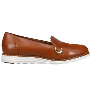 Cole Haan Womens Originalgrand C Buckle Loafers Flats Casual - Brown
