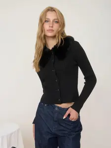 Skylar Faux Fur Collar Sweater