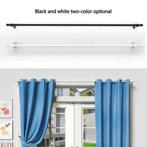 5/8 Inch Metal Rod for Curtain Pole/shower Rod/sunshade Pole/drape Rail, Wall Mounted Bracket, Modern Minimalist Home Decor, Adjustable Curtain Rods