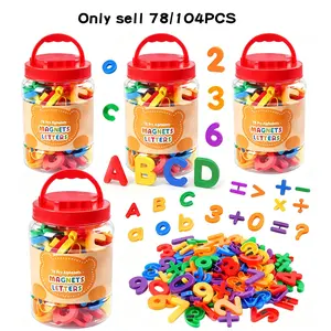 Magnetic Letter Number Refrigerator Magnet Set, Colorful Educational Toy Kit, Alphabet Math Symbols, Unisex Sensory Toy for Kids