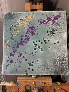 “Take Me Home” Resin on canvas 12x12