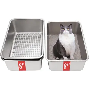 8" Sifting  Litter Box for Clumping Clay & Pine Pellets