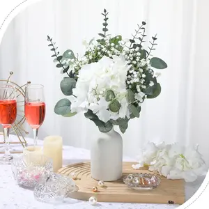 120Pcs Artificial Eucalyptus & Baby's Breath Green Plant Set - Plastic Leaves & Silver Eucalyptus with Green Stems for Wedding Bouquets Table Centerpieces Home & Hotel Decor room decor for men fall decorations front porch decor Nature Ornaments