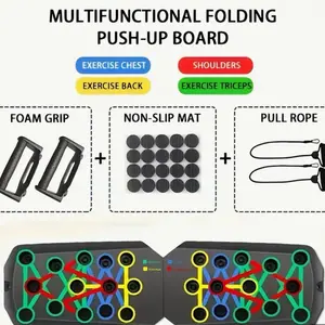 Multifunctional Foldable 28 Hole Push Up Board for Chest Muscle Exercise