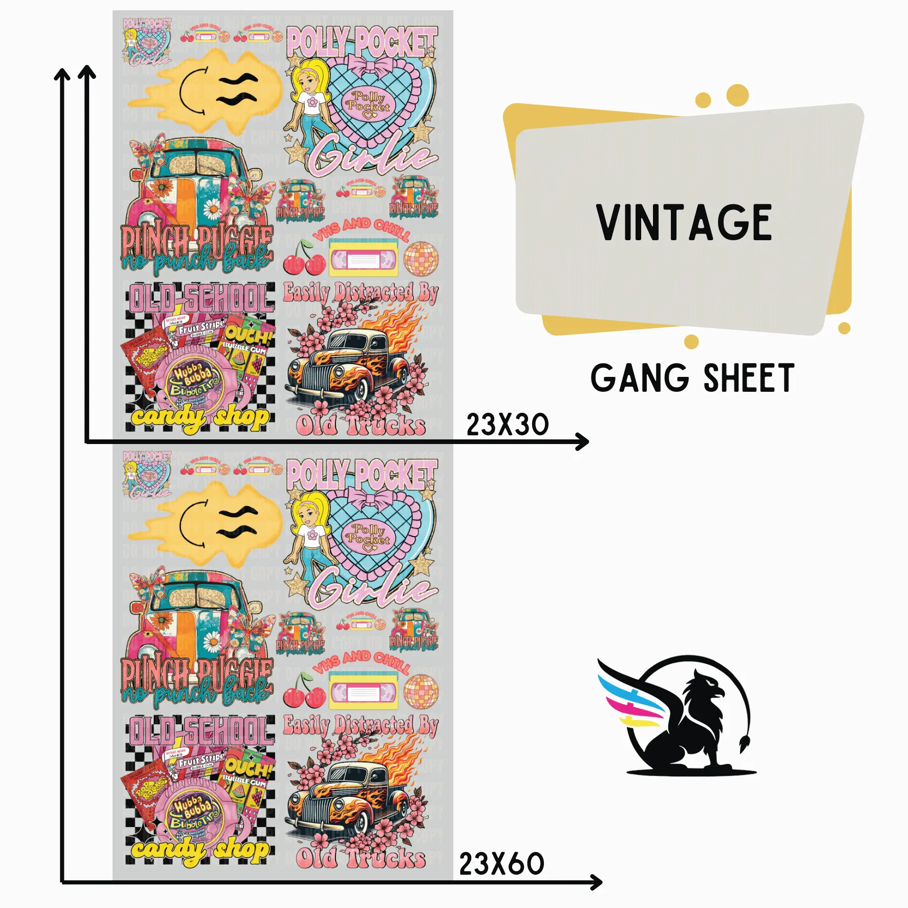 Vintage | Premade DTF Transfer Gang Sheet For Graphic Tees