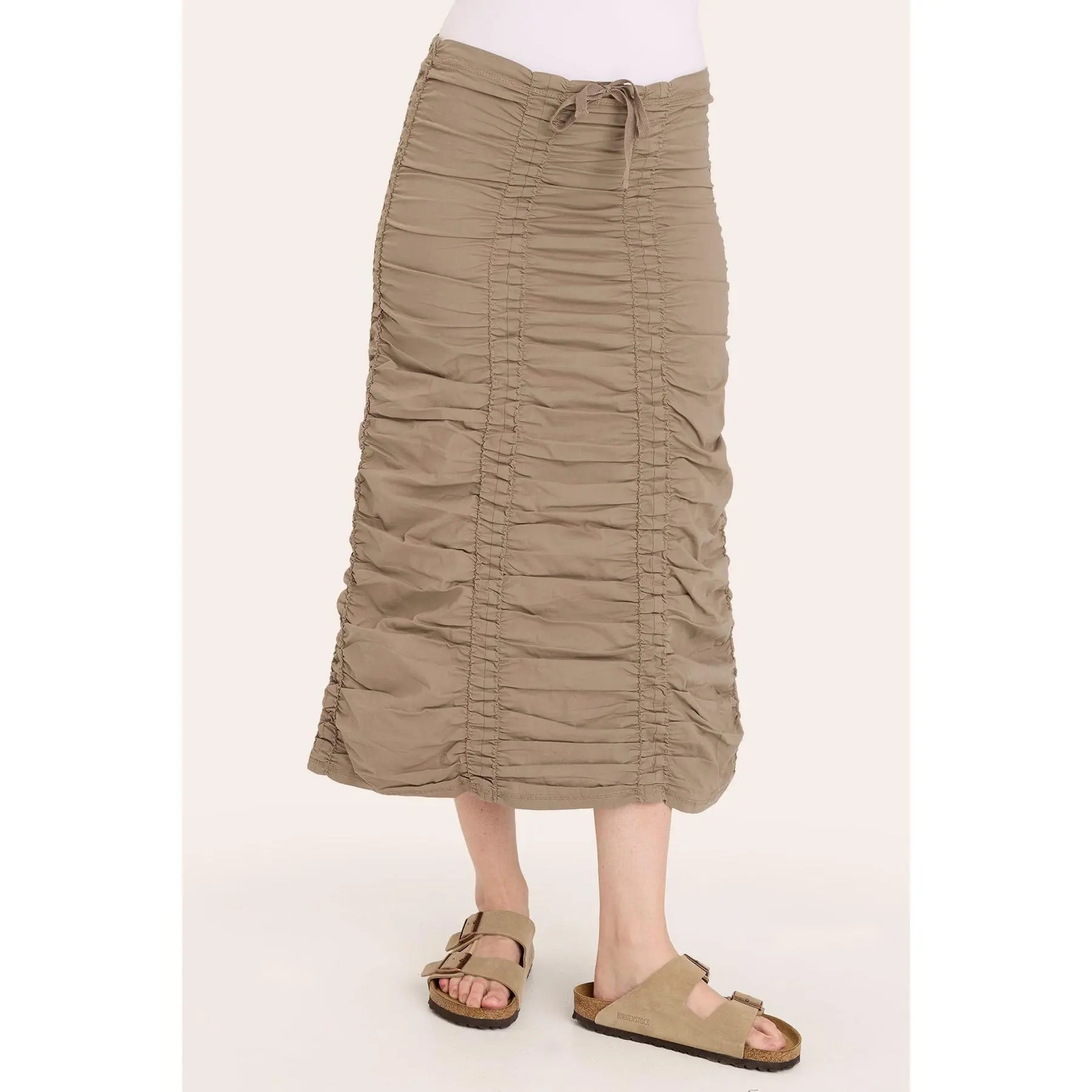 Double Shirred Panel Skirt
