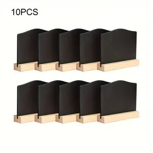 Mini Chalkboard Card with Holder, 10pcs/set Mini Chalkboard Sign, Labeling and Pricing Solution for Wedding, Birthday, Special Occasions, Writing Board