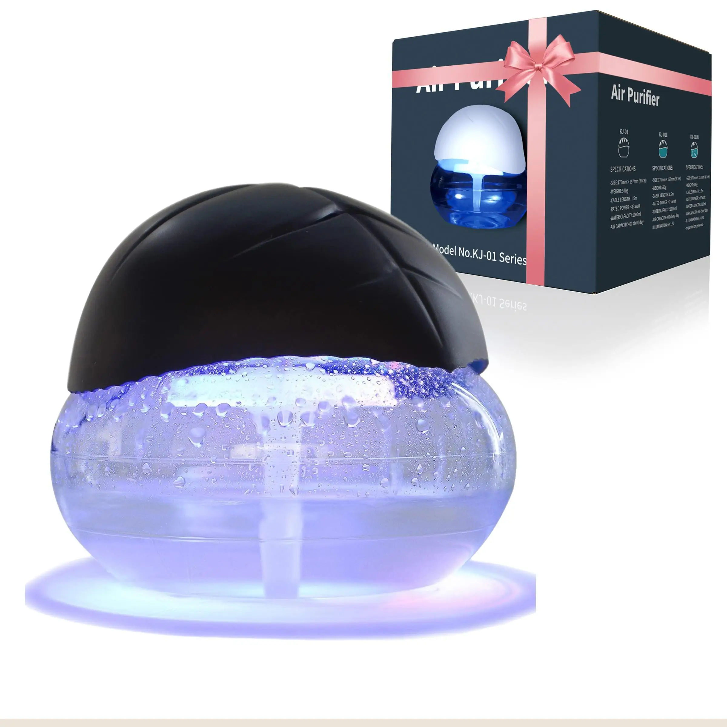 Air Purifier, Water Filter Air Cleaner, Aroma Diffuser for Smoke and Pets, Essential Oil Aroma Freshener for Home, Office, Bedroom