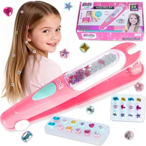 Hair Gem Stamper for Girls, 2026 New Glitter Diamond Styling Tools Hair, Upgrade Glitter Diamond Styling Tools with Reusable Shining Diamonds Birthday Gifts, Hair Accessories Sets