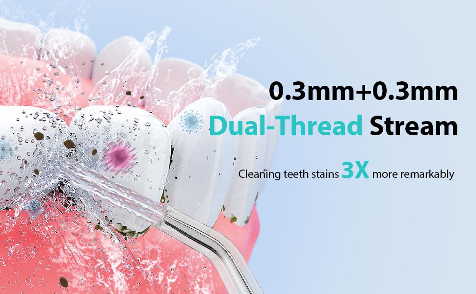 COSLUS CX20 Water Flosser For Teeth Cleane: Portable Cordless Oral Irrigator 300ML, 5 Nozzle,Multimodes, Rechargeable,IPX7 Waterproof for whitening tablets,Tongue Scraper Water Flosser For Braces,water flosser for tonsil stones/tartar, Oral Plaque Remover
