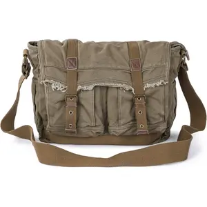 Canvas Messenger Bag - Vintage Shoulder Bag