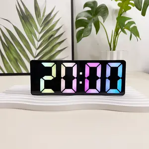 LED digital alarm clock, 12/24h, display time and temperature, adjustable brightness, clock awakened by tapping, usb cable power supply/battery, suitable for bedroom, Digital Clocks For Bedrooms