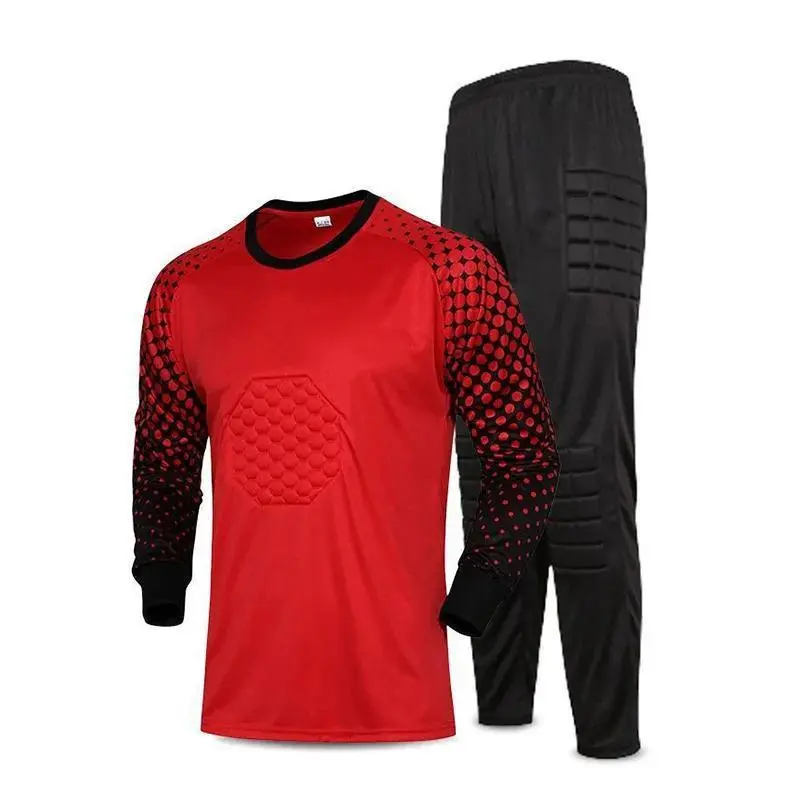 kids Soccer Goalkeeper Jersey Set Child Boy Football Goalkeeper Clothing Long Sleeve Sponge Protector Football Uniforms kids Soccer Goalkeeper Jersey Set Child Boy Football Goalkeeper Clothing Long Sleeve Sponge Protector Football Uniforms