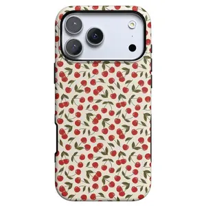 Casely iPhone 17 Pro Case | Cherry on Top | Red Cherries | Bold Protective Design | Compatible with MagSafe