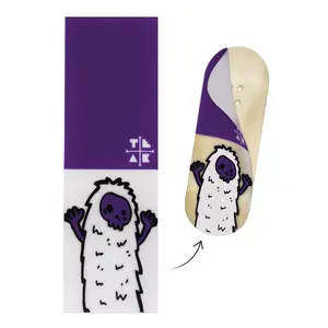 "Purple Yeti" Deck Graphic Wrap (Transparent Background) - 35mm x 110mm