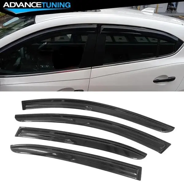 Fits 14-19 Mazda 3 Sedan Hatchback Mugen Window Vent Visor Rain Guard Deflector