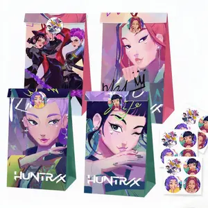 12 Devil Girl Candy Paper Bags, Birthday Party Gift Wrapping, Personalized Round Sticker Seals, Perfect for Parties & Festive Gifts, Party Favors Assortment