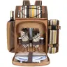 Hap Tim Insulated Backpack Cooler Picnic Basket Set - 2/4-Person Camping & Outdoor Supplies, Wine Holder, Tableware, Comfortable, Practical, Casual for Couples, Wedding, Her