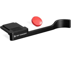K&F CONCEPT Camera Thumb Grip with Red Shutter Button Compatible with FUJIFILM X100VI X100V, Black