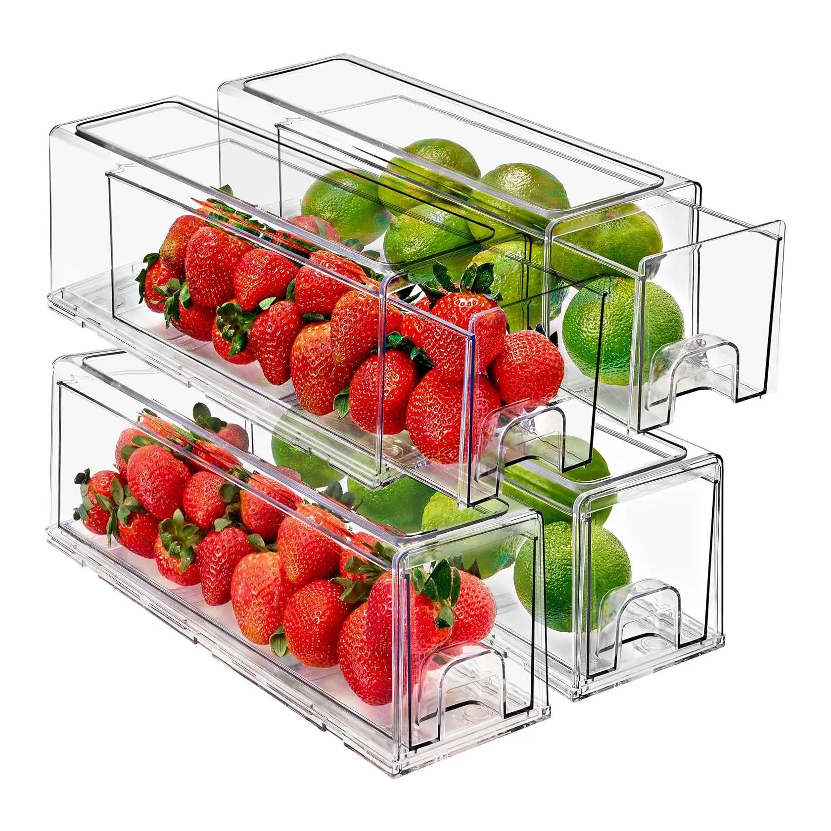 Sorbus 4 Pack Small Fridge Drawers