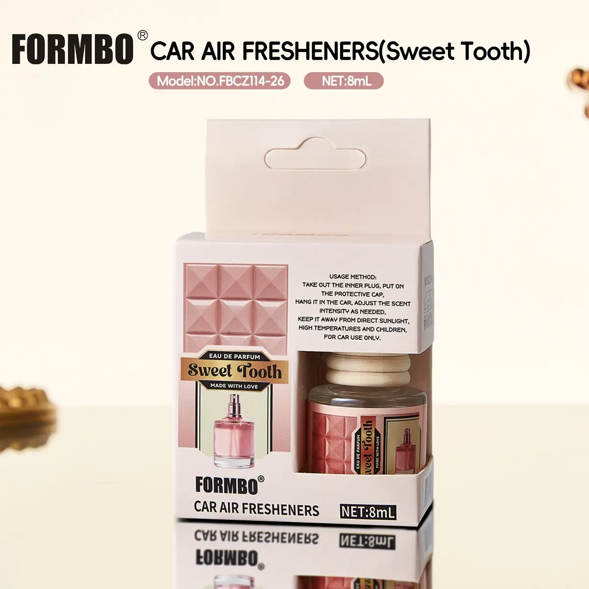 2026 New Formbo 8ML Hanging Car Perfume Air Freshener, Car Fragrance, Multi-Scents Style, High Aesthetic, Ideal for Commute/home, Unique Gift for Friends/cars