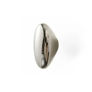 Goo-Ki 1 Pack Polished Nickel Oval Cone Knob - Creative Solid Brass Carving Cabinet Handle