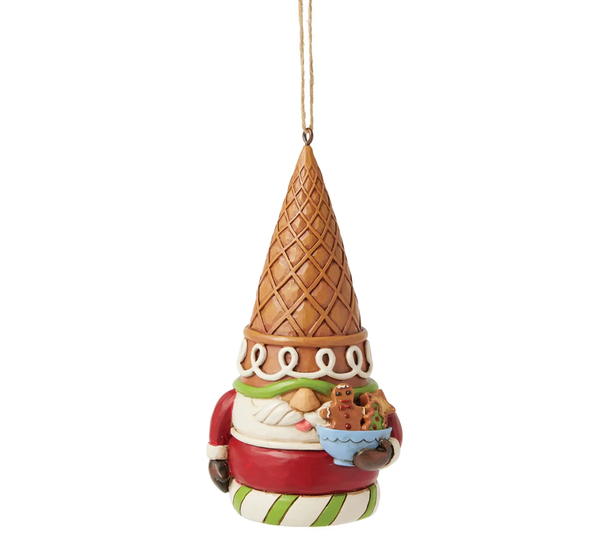 Jim Shore Heartwood Creek Gingerbread Gnome Ornament 4.375in H
