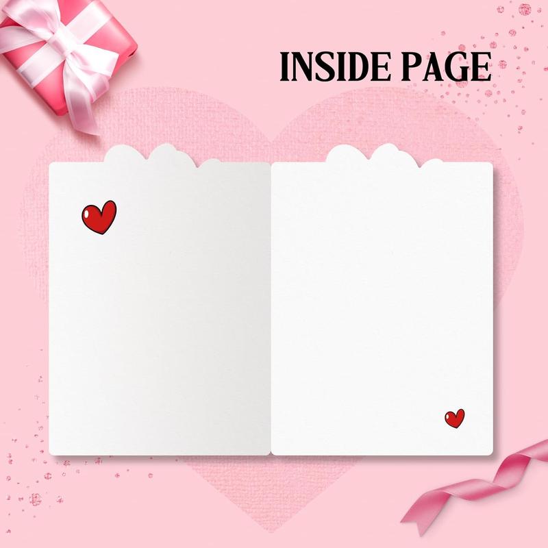 Valentine’s Day Card for Him Funny Romantic Gift for Husband or Boyfriend Men’s Valentine Gift Anniversary Birthday Love Card for Men with Heart Design and Humorous Text