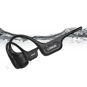 LOBKIN Bone and Air Conduction Headset, IP68 Swimming Headset, Wireless Headset Open Bluetooth 6.1, ENC Reduction and 32GB MP3, for Swimming, Sports and Fitness