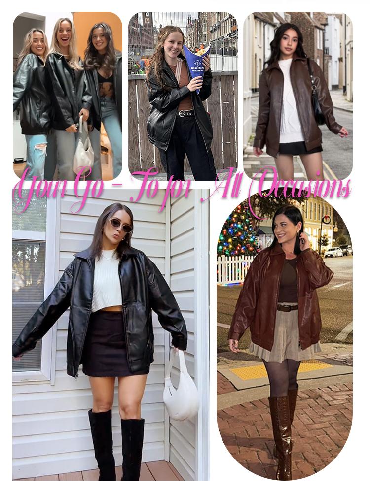 AUTOMET Womens Oversized Leather Jackets Faux Suede Fall Fashion Motorcycle Coats Winter Outfits Clothes 2024 Womenswear Tops Outdoorfun AUTOMET Womens Oversized Leather Jackets Faux Suede Fall Fashion Motorcycle Coats Winter Outfits Clothes 2024 Womenswear Tops Outdoorfun