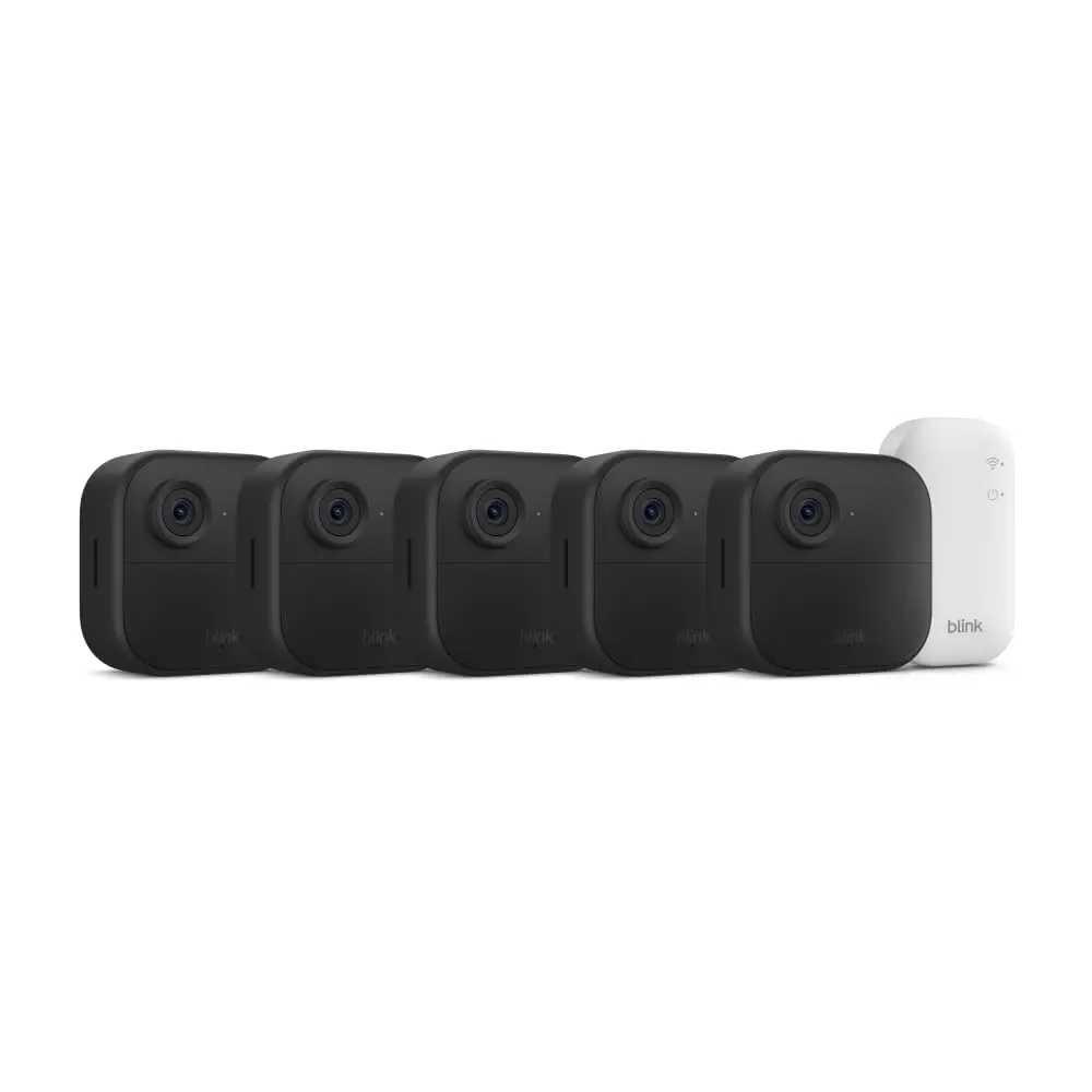Blink Outdoor 4 Wireless Smart 1080p Security Camera with Two Year Battery Life – 5 Camera System