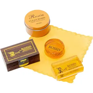 Violin Rosin 2 Pack,  Rosin with Case, Light Low Dust Rosin for Violin Viola and Cello Bows