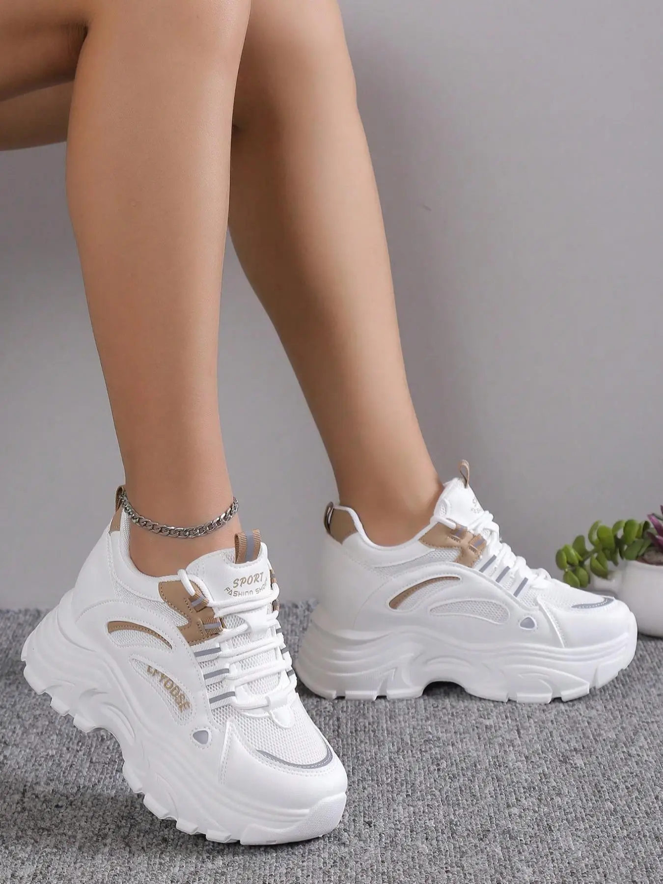 Valentine's Day Women's Casual Low Top Lace Up Textile Round Toe Chunky Sneakers As Girlfriend Gifts, Summer 2025 Breathable Running Shoes, Sports Sho