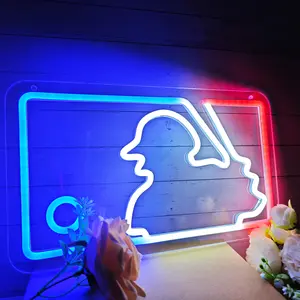 Baseball Neon Signs for Wall Dimmable LED Signs for Bedroom Boys Room Sport Club Bar Baseball Neon Wall Signs Light Wall Art Decor Unique Gift