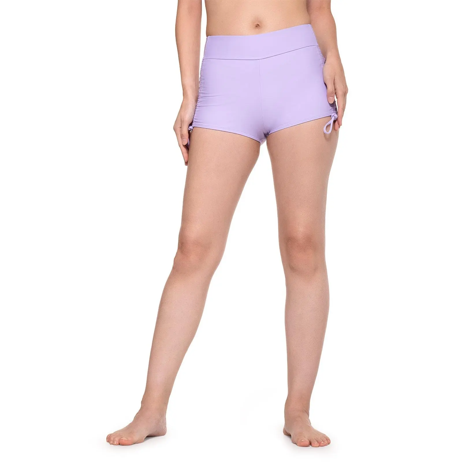 Bayshore | Women's Ruched Swim Shorts | Lavendula