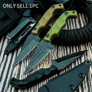 High-Quality Mini Hiking Fixed-Blade Knife, 3.18 inches, High-Carbon Steel Blade, Nylon Fiber Handle, Kydex Sheath, Outdoor Camping, Barbecue, and Fishing Tool