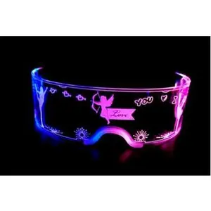 Amazing Light LED Luminous Glasses Colorful Light Up Visor Eyeglasses for Concerts Bars KTV Dancing Party Decor - 2 LEDs per Arm, 60min Battery Life, Durable & Wireless, Perfect for Halloween & Christmas Parties - Wearable, Electronic