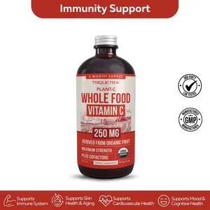 Organic Vitamin C Liquid | 250 mg Whole Food Vitamin C with Natural Cofactors – Supports Immune Health and Antioxidants – 96 Servings