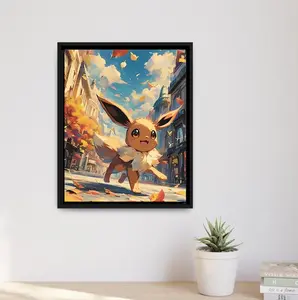 Eevee Poster, Unframed Wall Art, Anime Tapestry, Gifts for Fanart & Otaku, Art, Home Decor