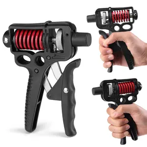 Adjustable Hand Grip Strengthener - Power Trainer for Gym & Strength Building Heavy Duty Forearm Trainer with Non-Slip Handles for Gym Boxing Climbing  Rehabilitation